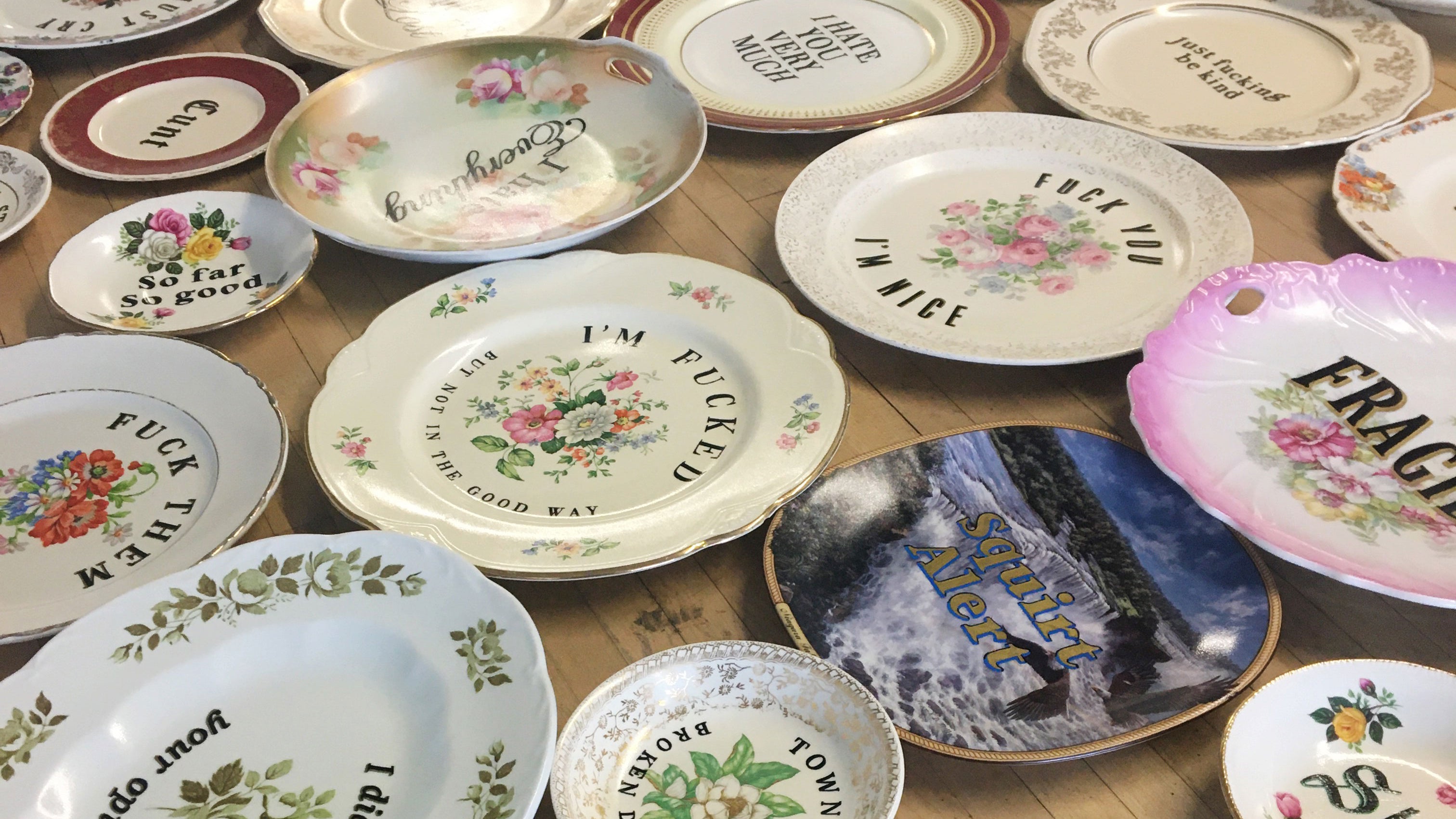 various ceramic plates by MC Marquis