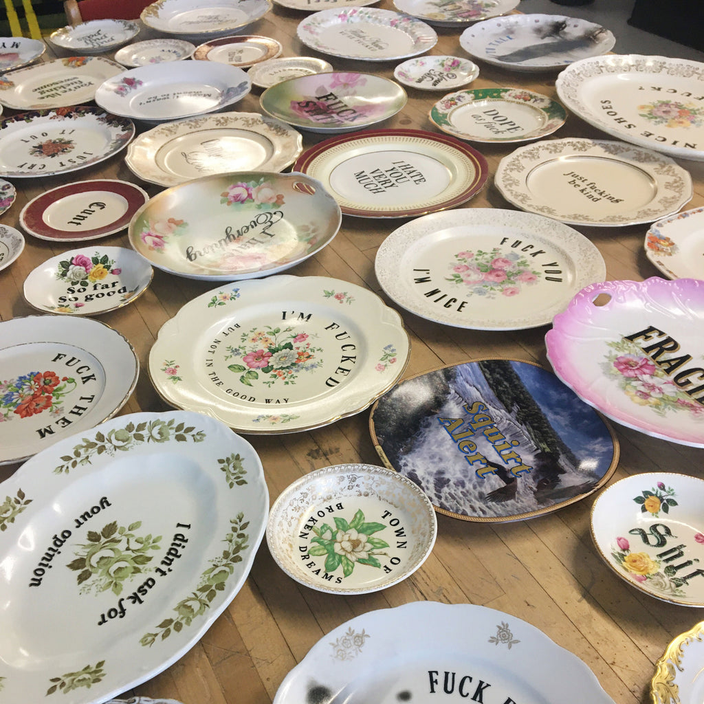 various ceramic plates by MC Marquis