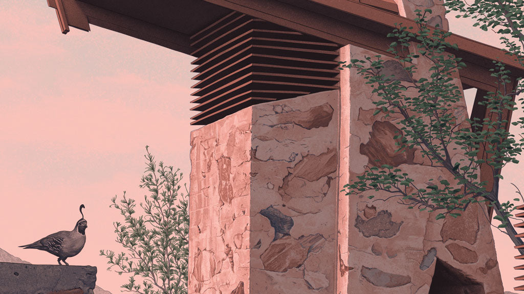 Cropped view of Taliesin West tower