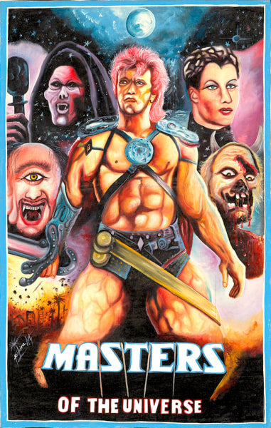 A muscular, blond warrior stands heroically with sword and armor in a fantasy landscape, surrounded by monstrous faces. Farkira art brings this scene to life. DEADLY PREY is boldly written at the bottom.
