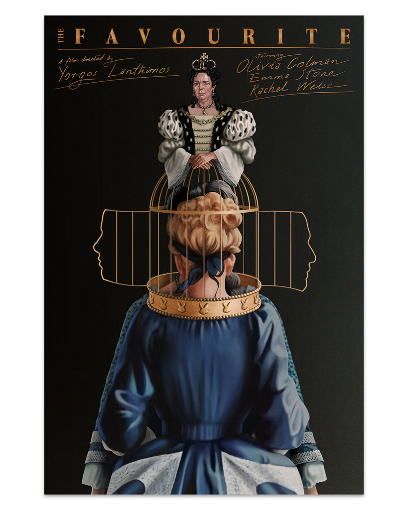 Movie poster print by Aleksander Walijewski of The Favourite