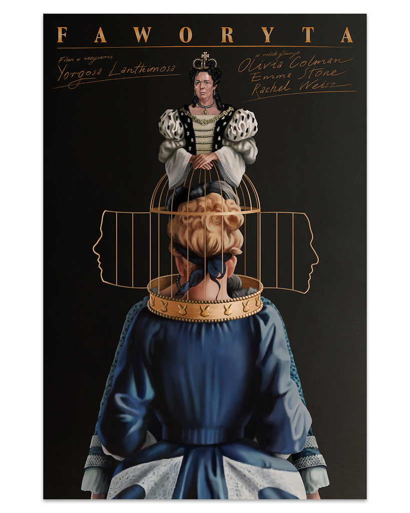 Movie poster print by Aleksander Walijewski of The Favourite