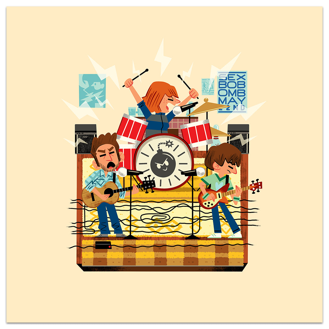 Andrew Kolb - "Teeny Tiny Band Practice" print - Spoke Art