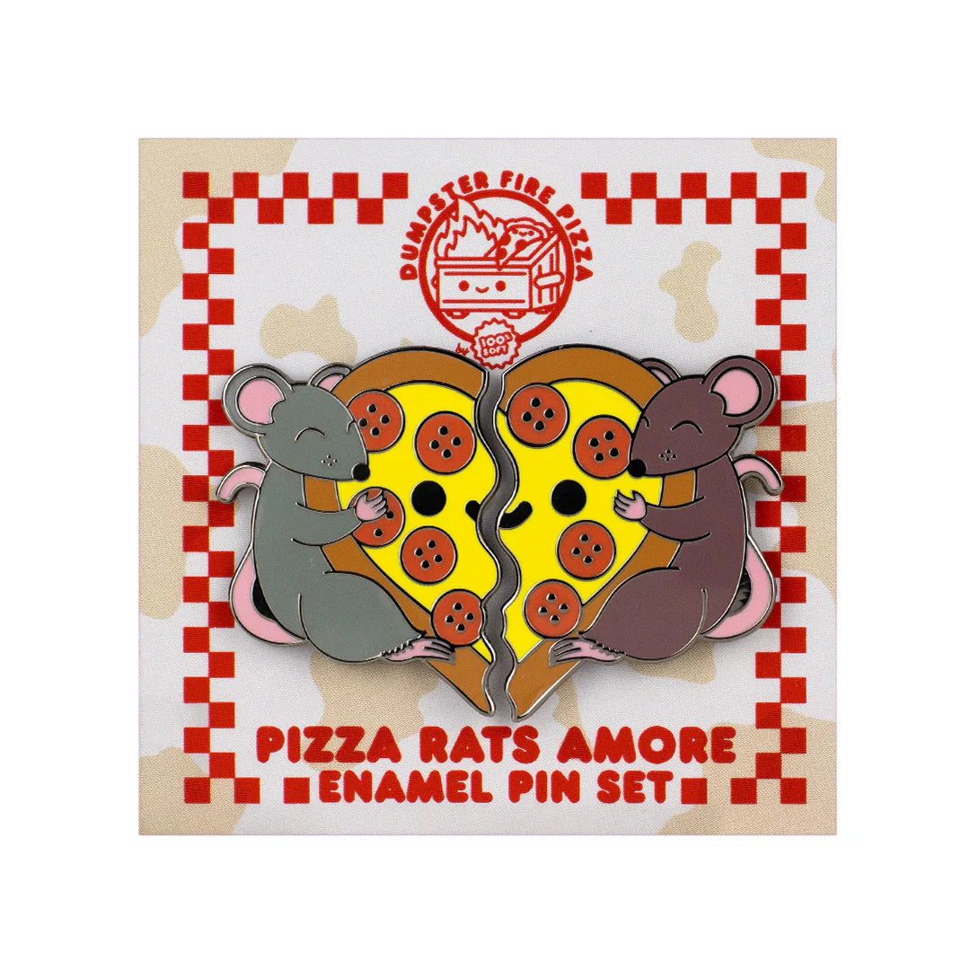 100% Soft - "Pizza Rats Amore" Enamel Pin Set