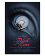 An Aleksander Walijewski Black Swan print featuring a ballerina curled inside a giant human eye, with the movie title in red script at the bottom.