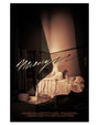 A woman stands over a man in bed as light streams down in this limited edition art screen print by Chris Koehler, titled "Misery," capturing a tense, vintage mood.