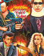 A vibrant retro-style digital action movie poster by Deadly Prey features armed characters, a dramatic fiery background, and "Bombay Video Feshe" in bold letters. One man sports sunglasses and a neck brace; another shows a bloody face—true Farkira flair.