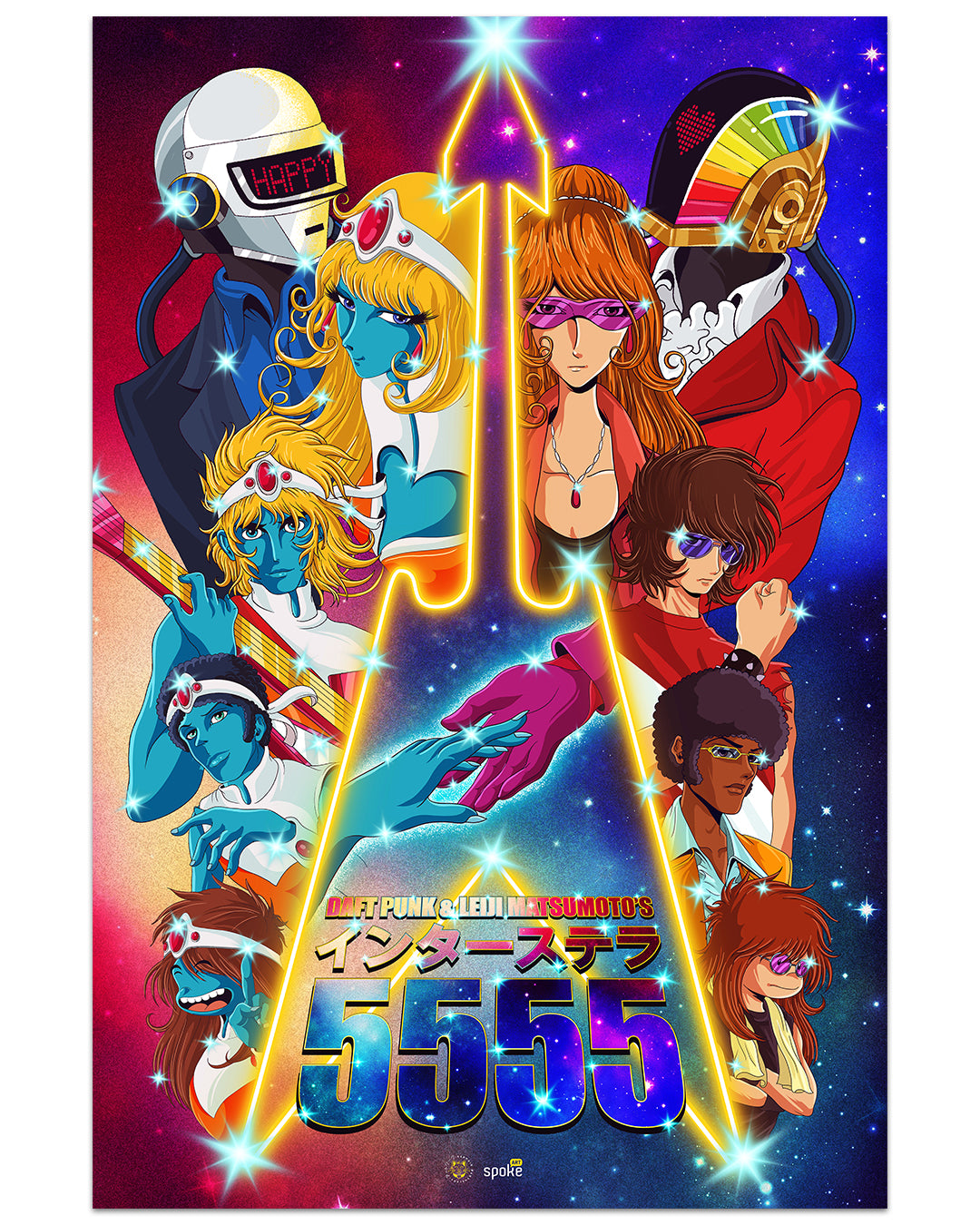 Germain Barthelemy - "Daft Punk & Leiji Matsumoto's Interstella 5555 " prints - Spoke Art