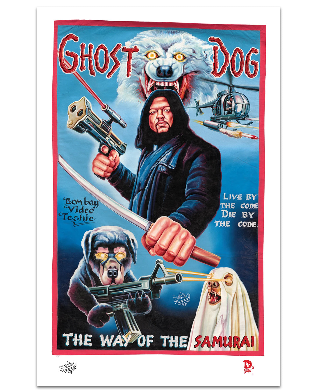 A Deadly Prey digital print poster featuring the iconic movie Ghost Dog—perfect for fans and collectors.
