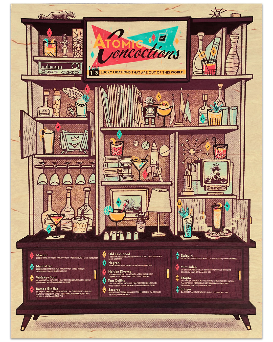 Ian Glaubinger - "Atomic Concoctions" print - Spoke Art