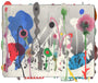 abstract multicolor organic collage on an open-face Moleskine notebook by artist Lee Piechocki