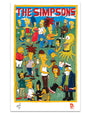 A vibrant digital print poster by Deadly Prey, featuring cartoon characters in a style perfect for fans of The Simpsons.