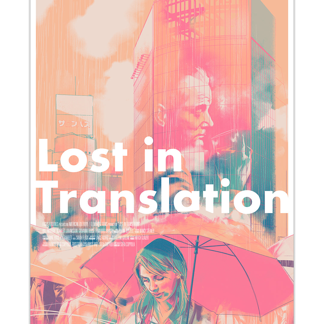 Matt Taylor - Lost in Translation English edition screen print featuring Tokyo and main characters