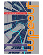 A futuristic racing poster by Neil Davies showcases sleek ships in a tunnel grid, with bold curved orange text and geometric purple, blue, and gray art. This archival pigment print celebrates 36K A-G RACING from the iconic Wipeout game series.
