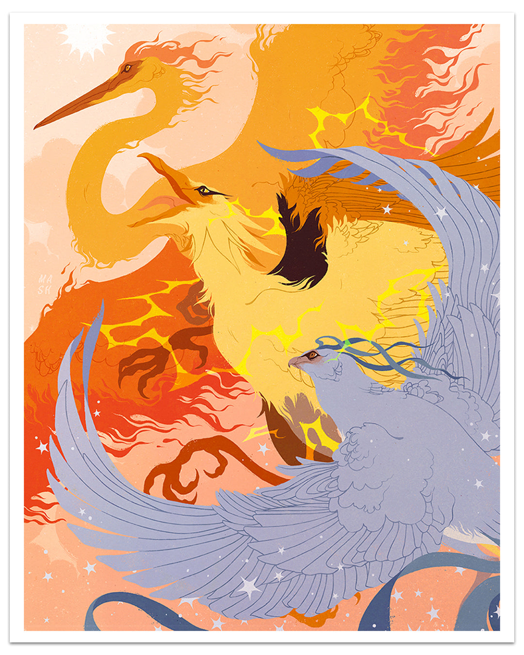 Samantha Mash - "Legendary Birds" print - Spoke Art