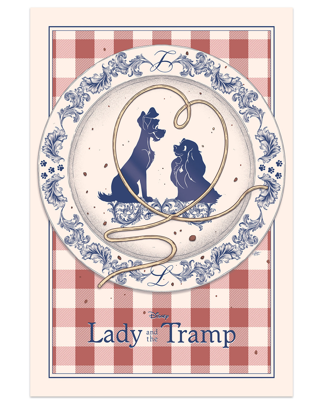 Simon Delart - "Lady and The Tramp" print - Spoke Art