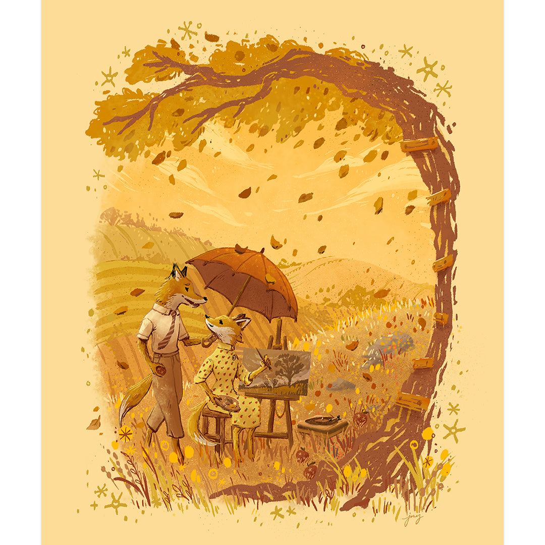 Josey Tsao - "Fall in the Fields" print