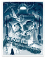 A retro-futuristic movie poster inspired by Sky Captain and the World of Tomorrow, illustrated in Steve Thomas’s signature style and reproduced as a vibrant archival pigment print by Steve Thomas.