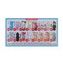 A chart displays 15 vibrant bear-shaped figurines from Medicom's Be@rbrick Series 51 blind box collection, each featuring unique designs and names with their assortment rates indicated in red circles below. The background is light blue with white clouds.