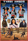 Deadly Prey movie poster: Colorful, Mr. Nana Abyq style art of three men in mariachi outfits with guns, a woman on horseback, a man in black with a gun, piñatas, and western action scenes.