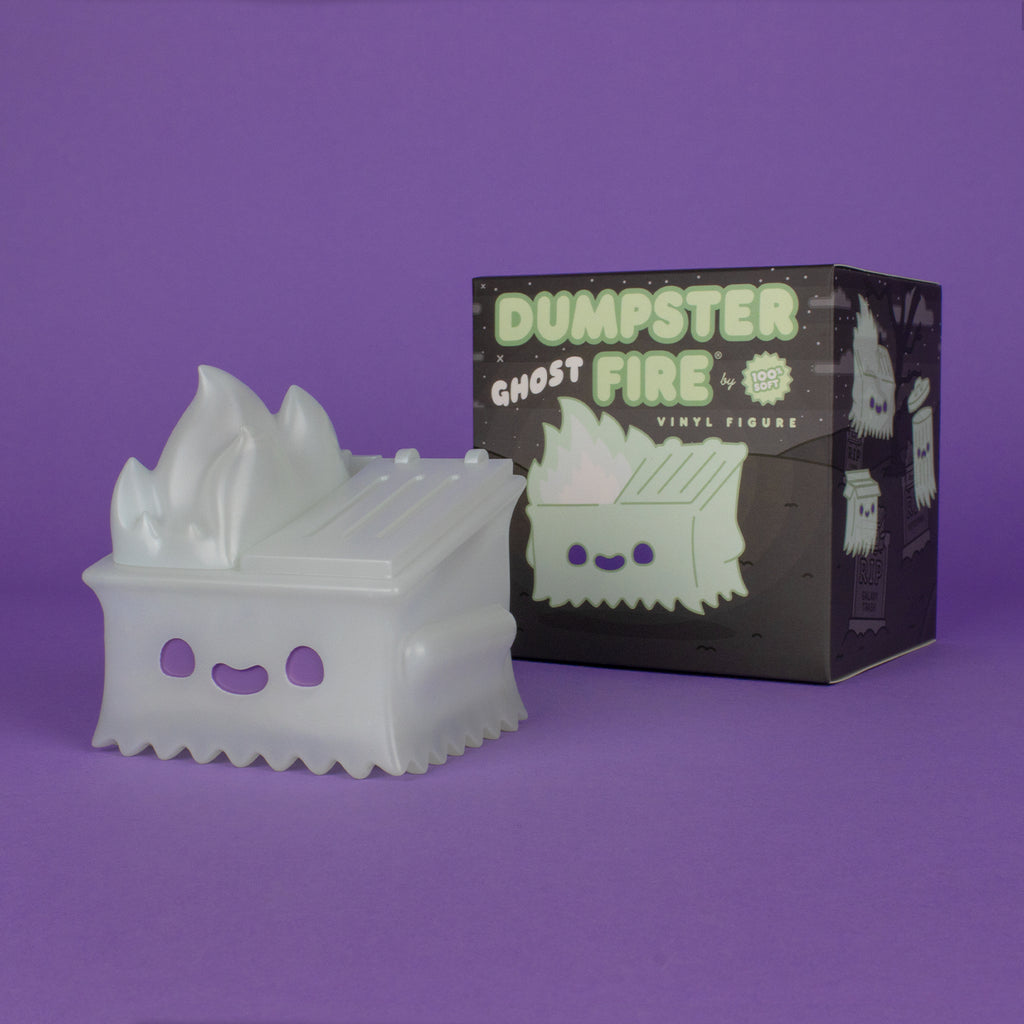 100% Soft - "Dumpster Fire - Ghost" Vinyl Figure SDCC - Spoke Art