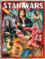 A vibrant, surreal Star Wars poster by Deadly Prey features exaggerated characters, bizarre creatures, and chaotic scenes with bold white and red lettering in a wild design reminiscent of oil and enamel paintings.