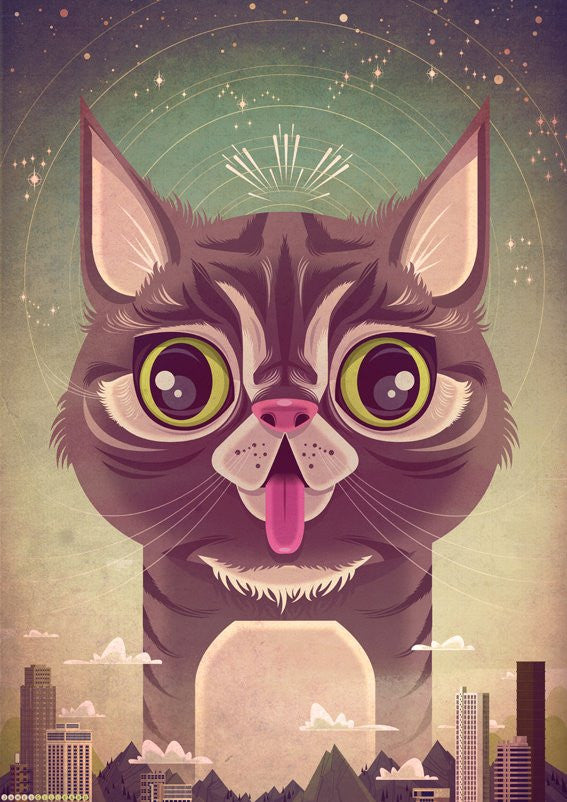 James Gilleard - "Space Cat" - Spoke Art