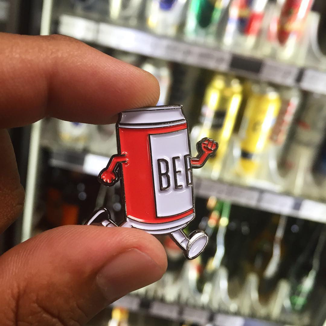 Beer Run Enamel Pin - Spoke Art