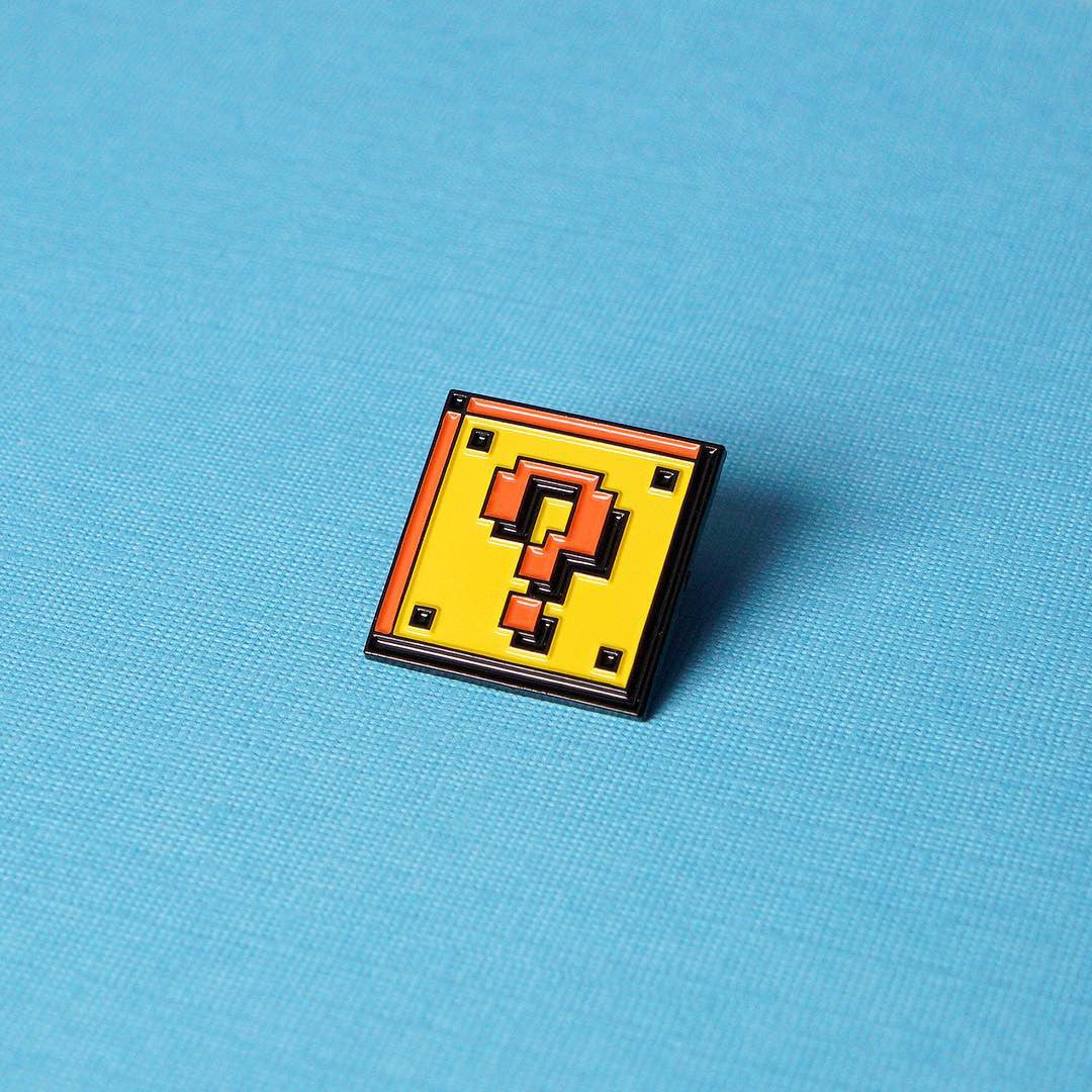 Question Block Enamel Pin - Spoke Art