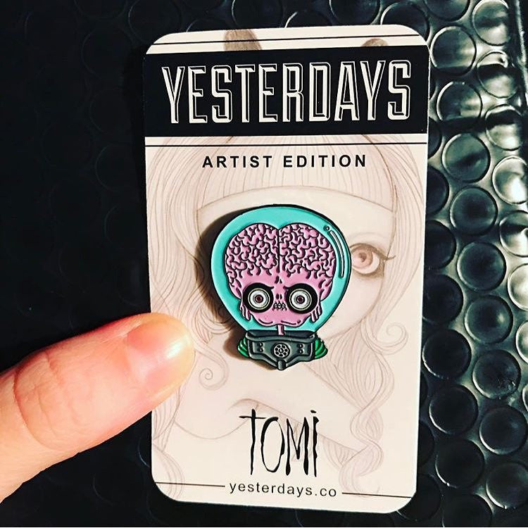 Martian Enamel Pin By Tomi Monstre - Spoke Art