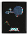 Max Daltons retro 3D 2001: A Space Odyssey fine art giclee print, limited to 250 editions, showcases a space station, astronaut, and spacecraft in a starry scene. Red and blue hues enhance the classic 3D effect.
