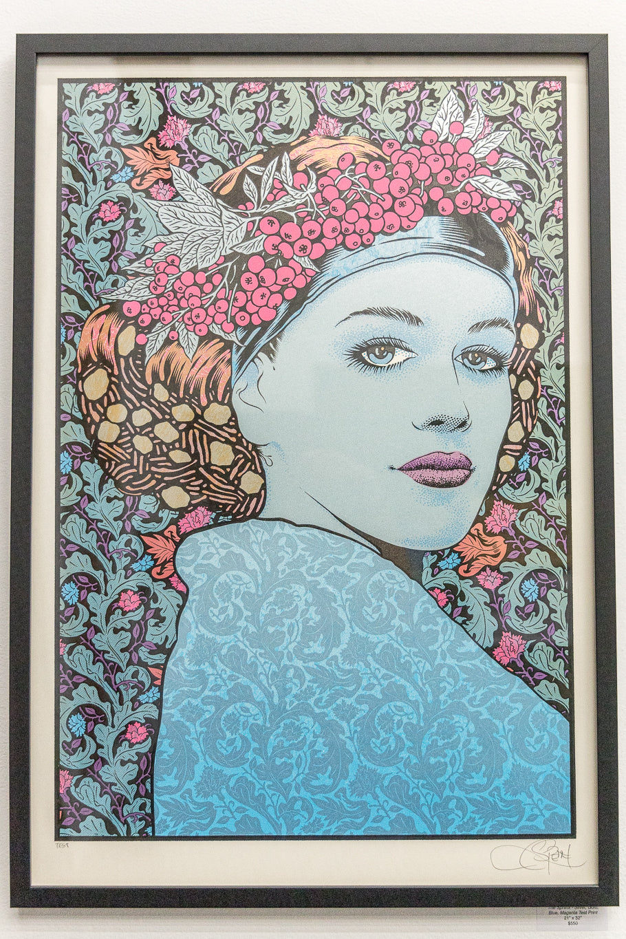Chuck Sperry -  The Sphinx (silver, gold, blue, magenta signed test print) - Spoke Art