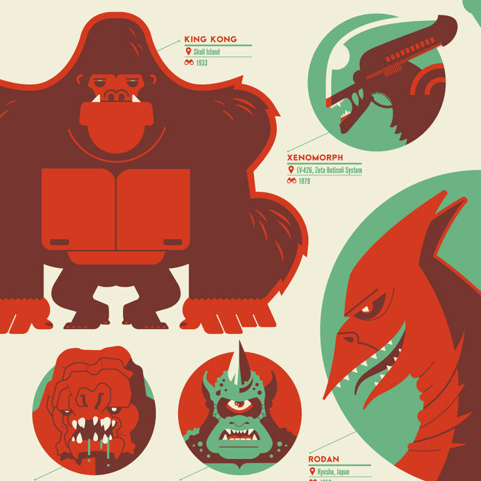 Tom Whalen - "Field Guide to Extraordinary Beasts of the Natural World" - Spoke Art