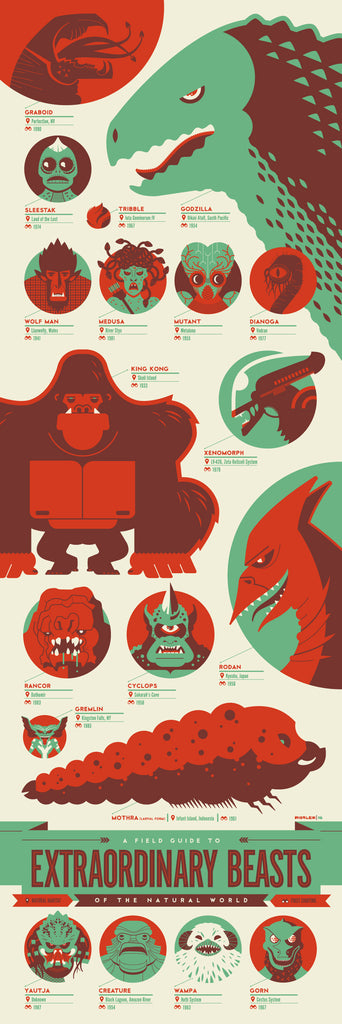 Tom Whalen - "Field Guide to Extraordinary Beasts of the Natural World" - Spoke Art