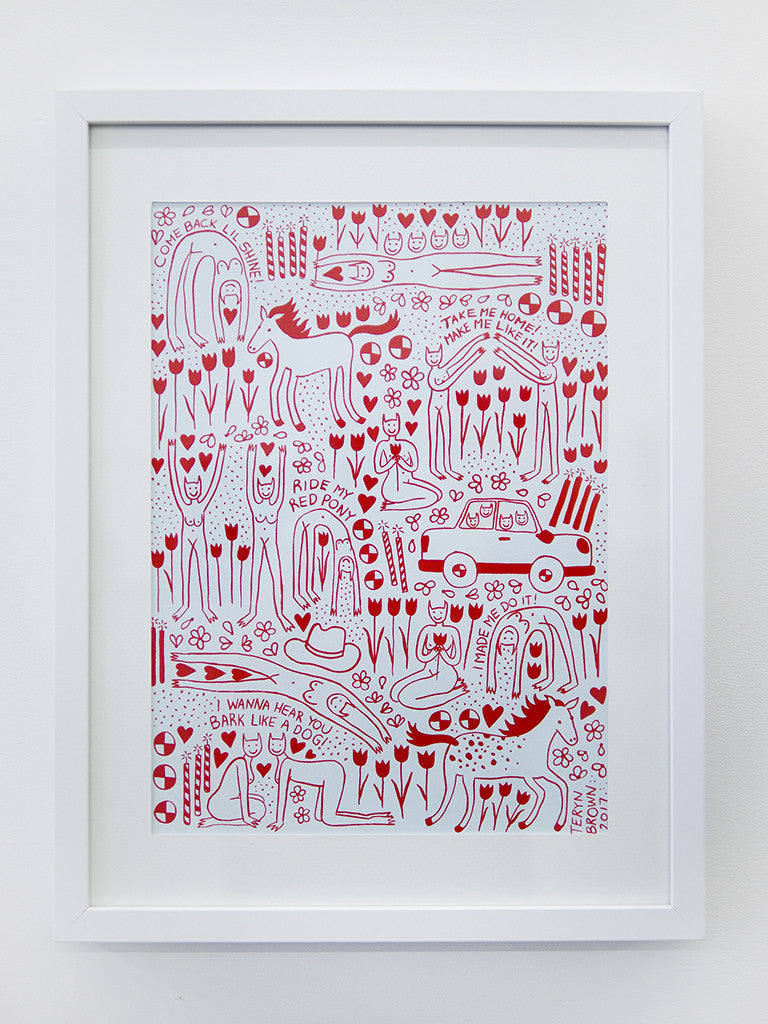 Teryn Brown - "Ride My Red Pony" - Spoke Art