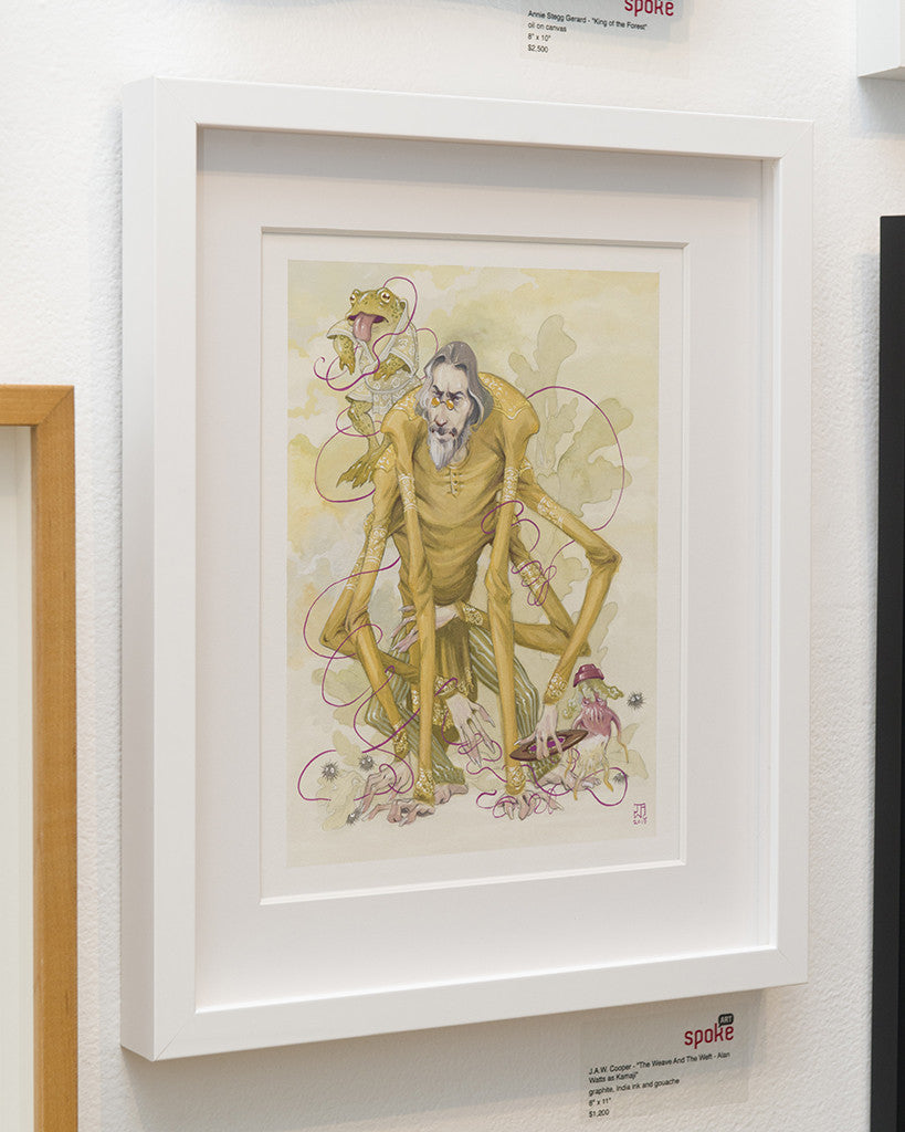 J.A.W. Cooper - "The Weave And The Weft - Alan Watts as Kamaji" - Spoke Art