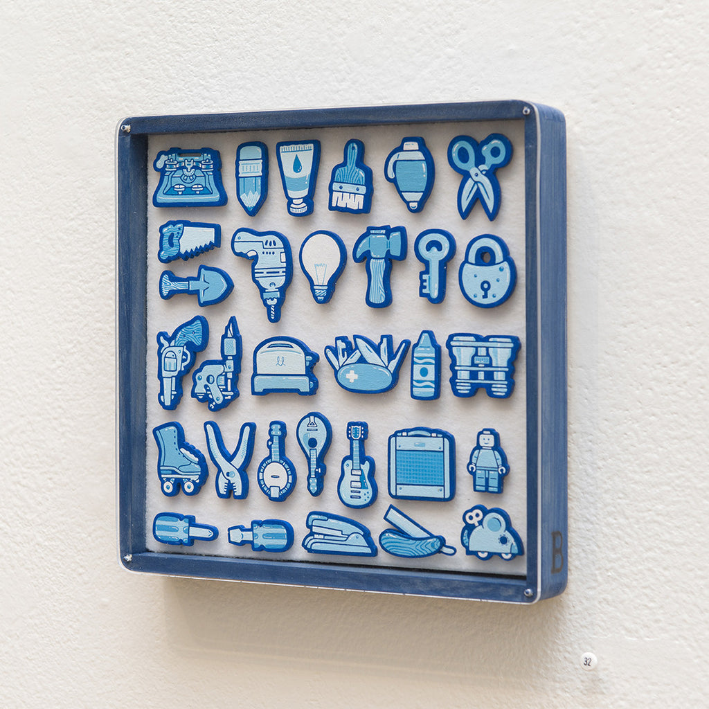 “Tiny Objects” (Blue) - Spoke Art