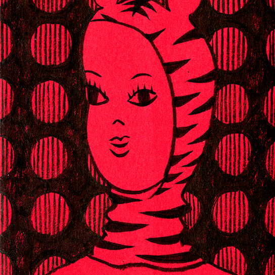 Rumi Hara Tiger Gal 1 woman on red envelope