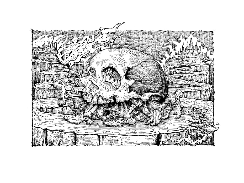 A.J. Masthay - "Neither Here Nor There (ink)" - Spoke Art