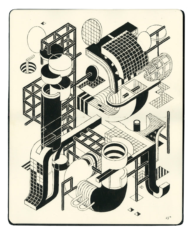 Andrew DeGraff - "Unfinished Construction Site 30" - Spoke Art