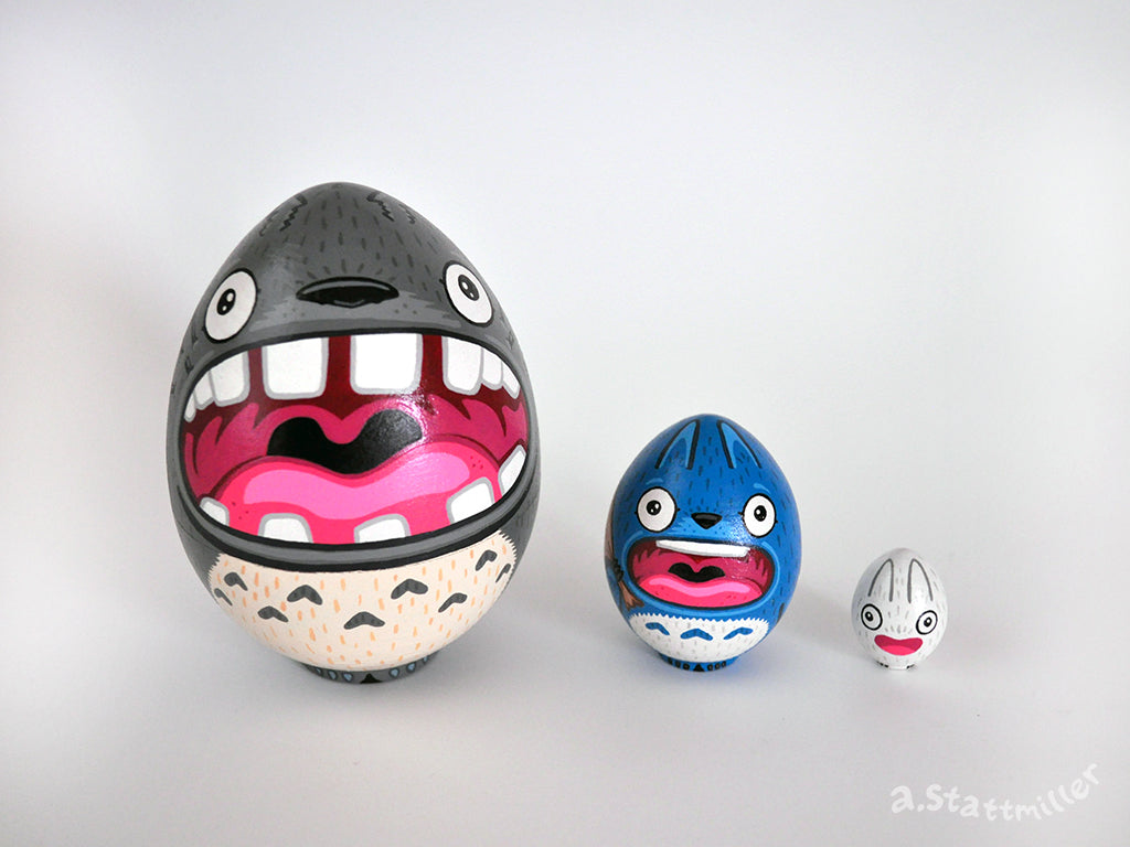 Andy Stattmiller - "Totoro Nesting Eggs" - Spoke Art