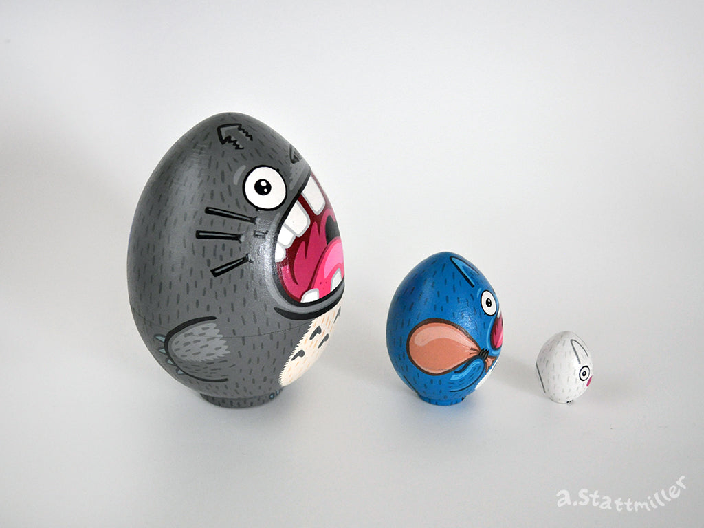 Andy Stattmiller - "Totoro Nesting Eggs" - Spoke Art