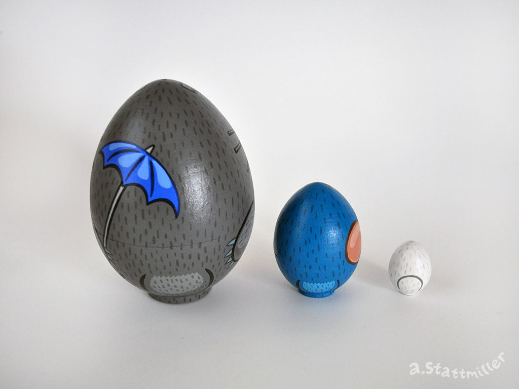 Andy Stattmiller - "Totoro Nesting Eggs" - Spoke Art
