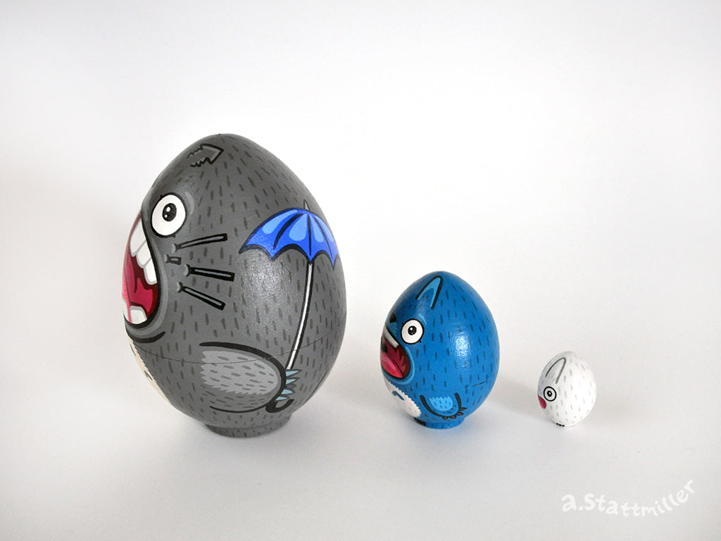 Andy Stattmiller - "Totoro Nesting Eggs" - Spoke Art