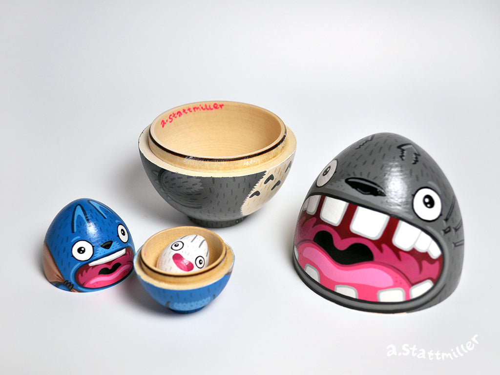 Andy Stattmiller - "Totoro Nesting Eggs" - Spoke Art
