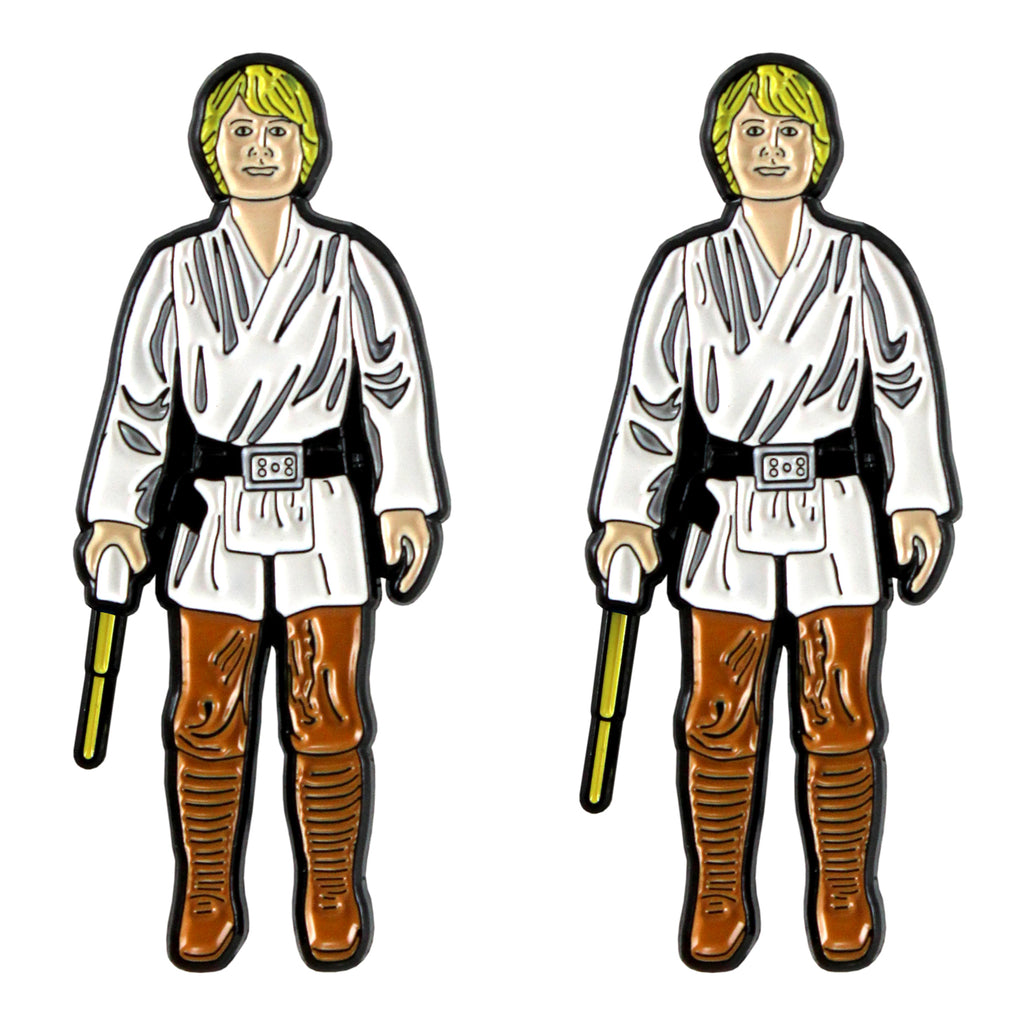 BxE Buttons - "Kenner Luke Skywalker" Moving Enamel Pin - Spoke Art