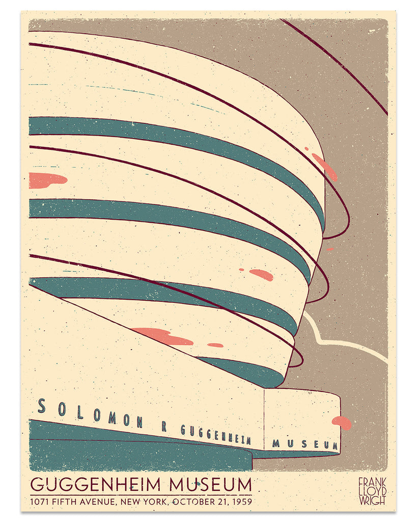 Bartosz Kosowski Guggenheim Museum Lloyd Wright limited edition variant 1 print