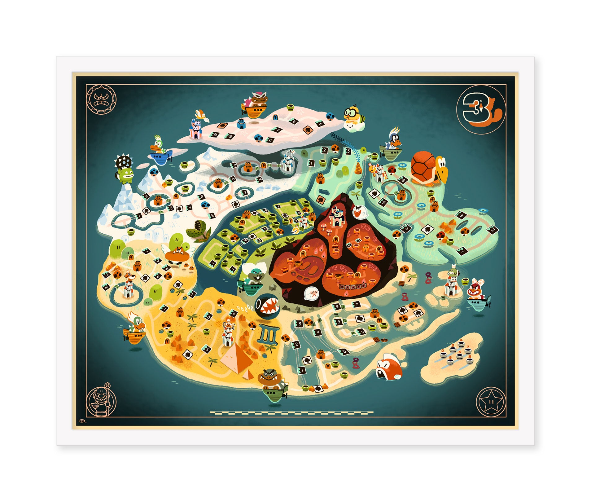 Glen Brogan - "Mushroom Kingdom, Circa 1988" - Spoke Art
