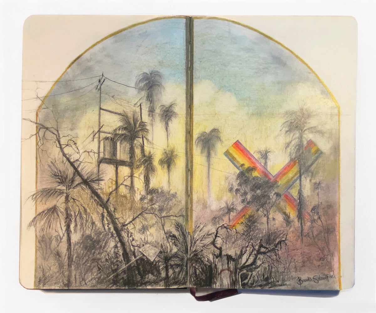 Brooks Shane Salzwedel Los ANgeles Parks in one Moleskine artwork