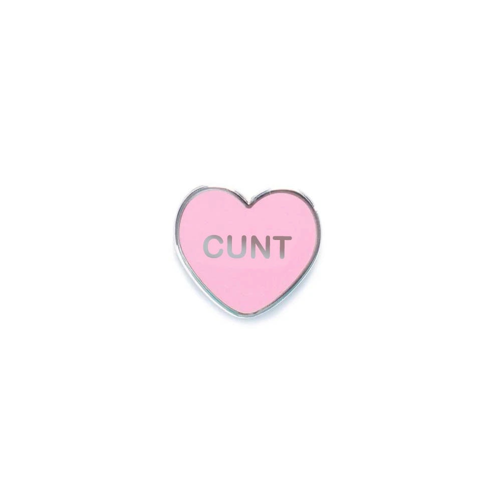 Cunt Candy Heart (Pink Edition) Enamel Pin - Spoke Art